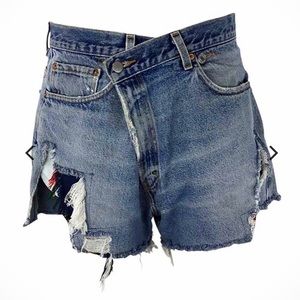 ReMade Levi’s Asymmetrical Shorts